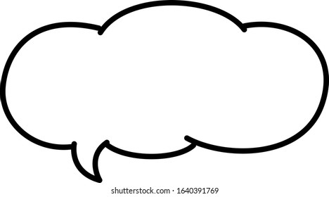 Illustration of balloon. Speech bubble with copy space.