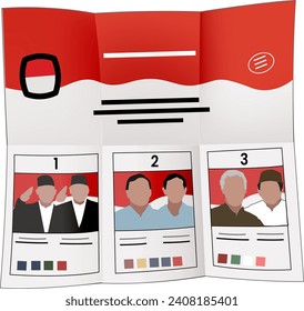 illustration of ballot paper for the 2024 Indonesian presidential election