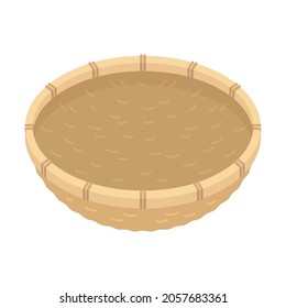 It is an illustration of a bamboo basket. Since it is vector art, it can be easily edited.