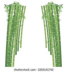 It is an illustration of a bamboo grove in Arashiyama, Kyoto.