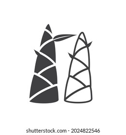 illustration of bamboo shoots, bamboo shoots icons