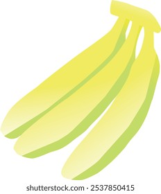 Es una ilustración de una banana 1 manojo