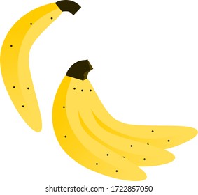 illustration of banana for banner poster