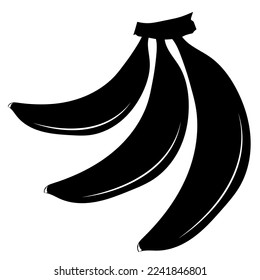 ilustración del plátano en vector negro
