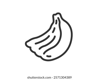 Illustration of a banana bunch icon (line drawing).