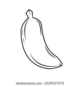 Illustration of banana in cartoon style. Design element for logo, label, badge, emblem. Vector illustration