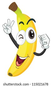 illustration of banana on a white background