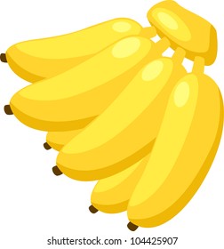 illustration banana vector file on White background