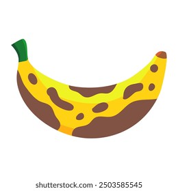 illustration of bananas changing from yellow to rotting brown