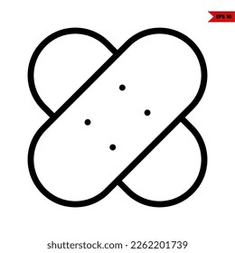 illustration of bandage line icon