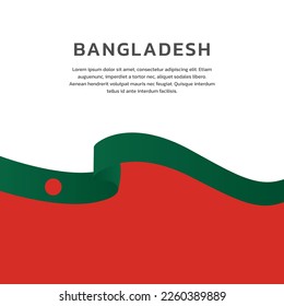 Illustration of Bangladesh flag Template