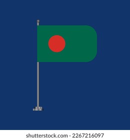 Illustration of Bangladesh flag Template
