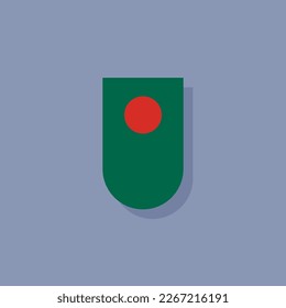Illustration of Bangladesh flag Template