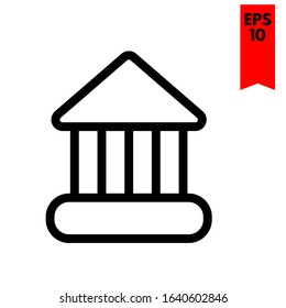 illustration of bank flat icon