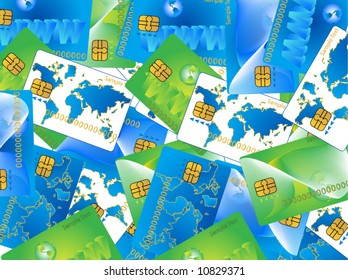 Illustration of banking card