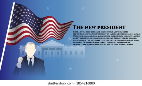 Hintergrund Illustrationen Der neue Präsident