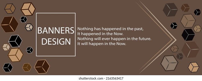 Illustration banner cube background. For the design of any flyers, cosmetics, meditation, business, medicine, clothing, music, art, etc.
