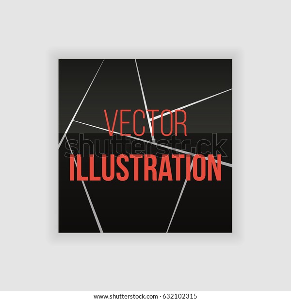 Illustration banner with glass, divided to\
sections. Vector\
Illustration