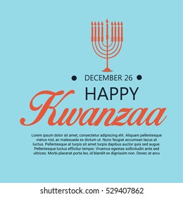 illustration of a Banner For Happy Kwanzaa.