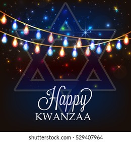 illustration of a Banner For Happy Kwanzaa.