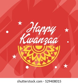 illustration of a Banner For Happy Kwanzaa.