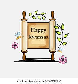 illustration of a Banner For Happy Kwanzaa.