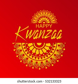 illustration of a Banner For Happy Kwanzaa.