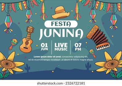 
Illustration Banner With the Junina Festival theme