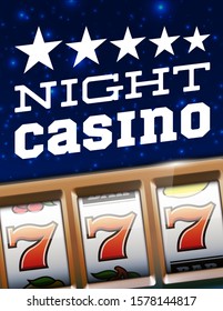 Illustration banner of mobile online casino application with 777 big win slot machine. Realistic advertising poster with online mobile app casino and Jackpot 777. Play now in One Armed Bandit banner