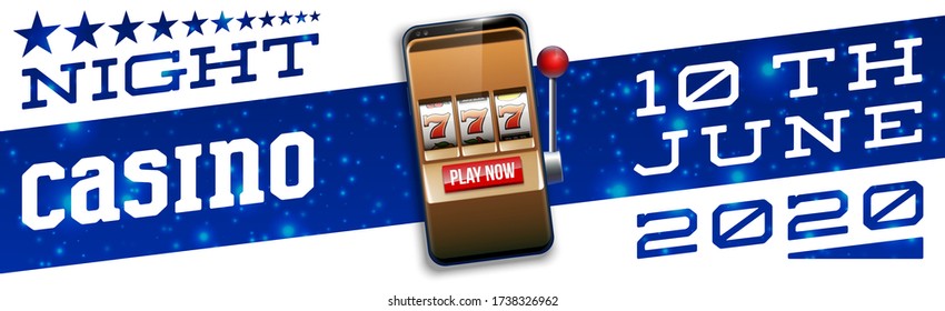 Illustration banner of mobile online casino application with 777 big win slot machine. Realistic advertising poster with online mobile app casino and Jackpot 777. Play now in One Armed Bandit banner