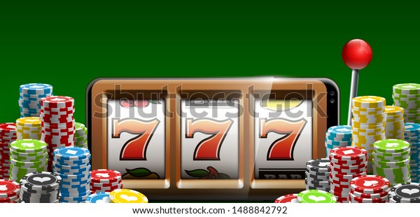 Illustration Banner Mobile Online Casino Application Stock Vector Royalty Free 1488842792