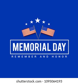 Illustration Banner Or Poster Of Happy Memorial Day.