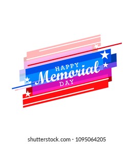 Illustration Banner Or Poster Of Happy Memorial Day.