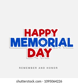 Illustration Banner Or Poster Of Happy Memorial Day.