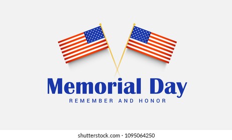 Illustration Banner Or Poster Of Happy Memorial Day.