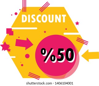 illustration of banner sale discount