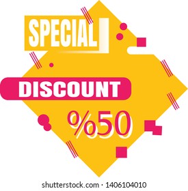 illustration of banner sale discount