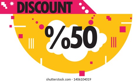 illustration of banner sale discount