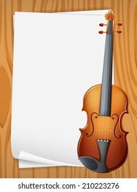 Illustration of a banner with violin 