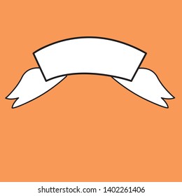 illustration of banner with wing