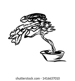 illustration of a banyan tree, suitable for creative logos and shirt printing