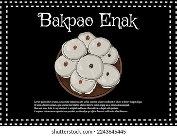 	
illustration of Bapao in doodle cartoon style