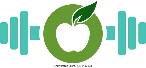Illustration of a bar with an apple. nutrition during sports