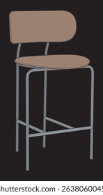 Illustration Bar chair perfect coloring vector . Vector art customizable illustration. Night club, drinking establishment, pub furniture. Vector isolated drawing art. 
