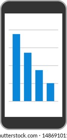 Illustration of a bar chart.
Smartphone illustration.