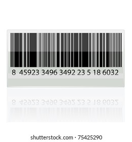 illustration of bar code sticker on white background