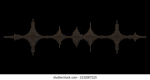 illustration of a bar wavy line sound or audio visual template background, applicable for website banner, poster sign corporate, billboard agency, advertising social media, technology chart backdrop 