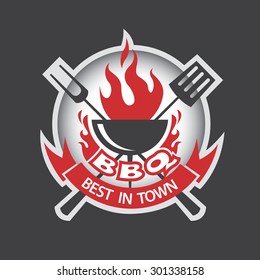 illustration of barbecue party icon