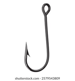 An illustration of a barbed fishing hook