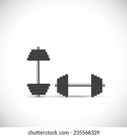 Illustration of barbells isolated on a white background.